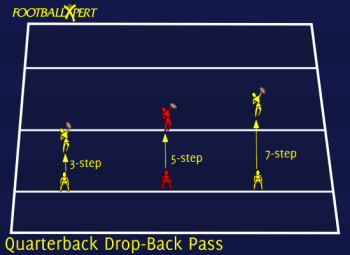 Quarterback Drop-Back Pass Drill